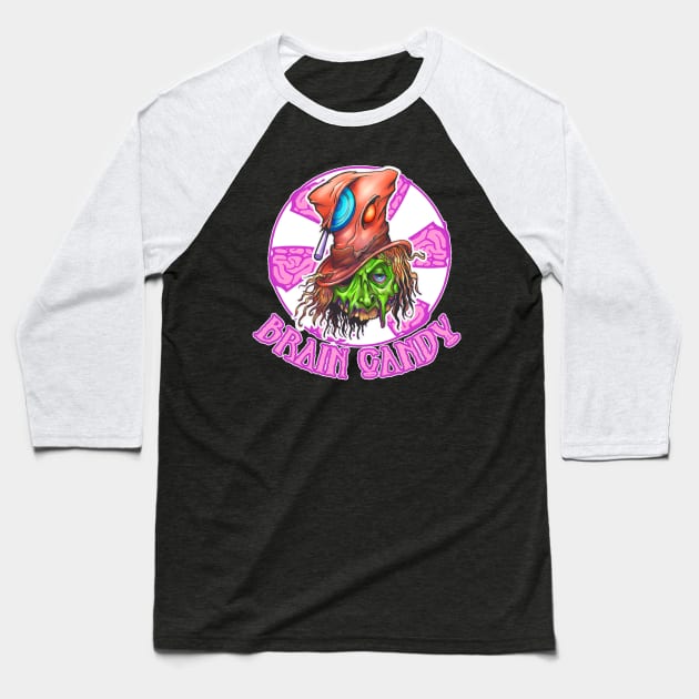 Brain Candy Baseball T-Shirt by Biomek